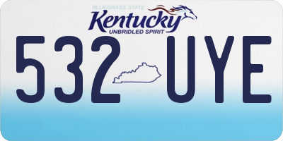 KY license plate 532UYE