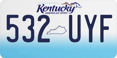 KY license plate 532UYF
