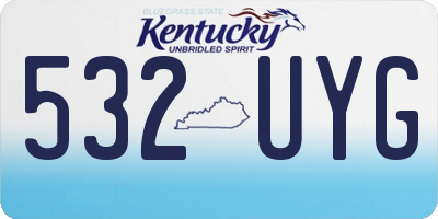 KY license plate 532UYG