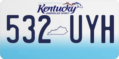 KY license plate 532UYH