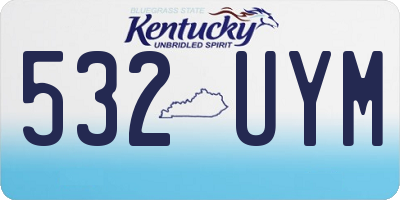 KY license plate 532UYM