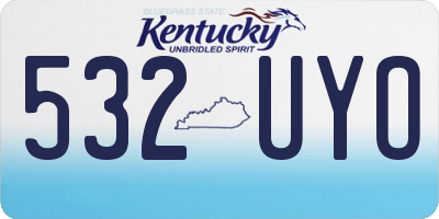 KY license plate 532UYO