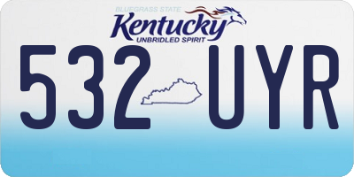 KY license plate 532UYR