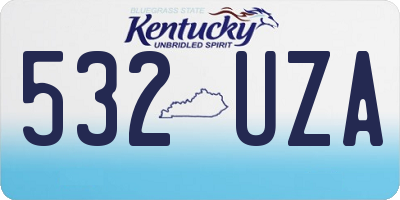 KY license plate 532UZA