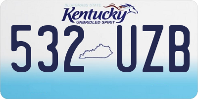 KY license plate 532UZB