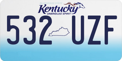 KY license plate 532UZF