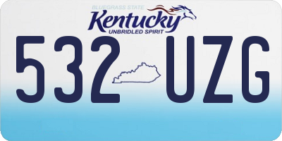 KY license plate 532UZG