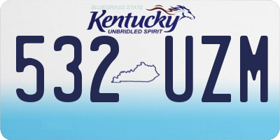 KY license plate 532UZM