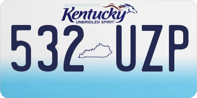 KY license plate 532UZP