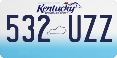 KY license plate 532UZZ