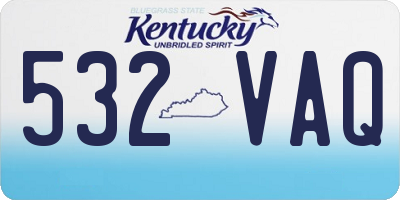 KY license plate 532VAQ