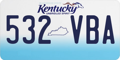 KY license plate 532VBA