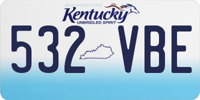 KY license plate 532VBE