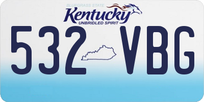 KY license plate 532VBG