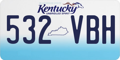 KY license plate 532VBH