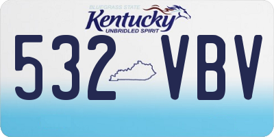 KY license plate 532VBV