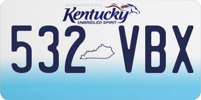 KY license plate 532VBX