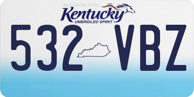 KY license plate 532VBZ