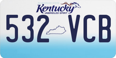 KY license plate 532VCB