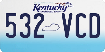 KY license plate 532VCD