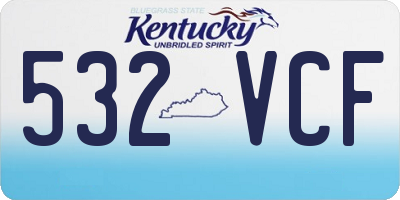 KY license plate 532VCF