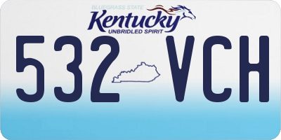 KY license plate 532VCH