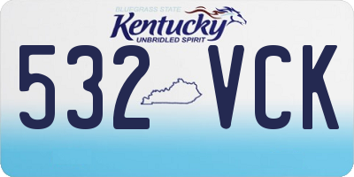 KY license plate 532VCK