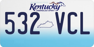 KY license plate 532VCL
