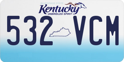 KY license plate 532VCM