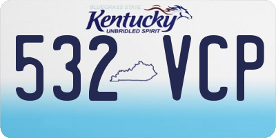 KY license plate 532VCP