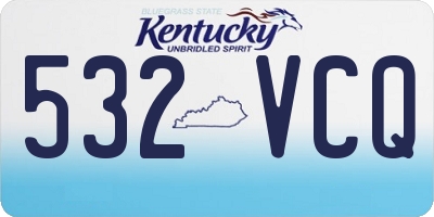 KY license plate 532VCQ