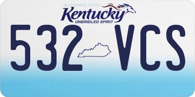 KY license plate 532VCS