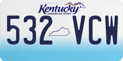 KY license plate 532VCW