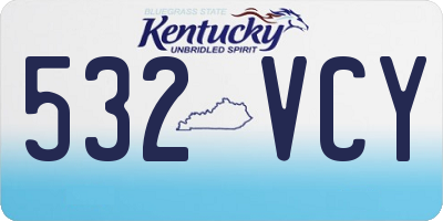 KY license plate 532VCY
