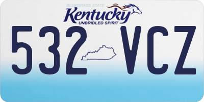 KY license plate 532VCZ