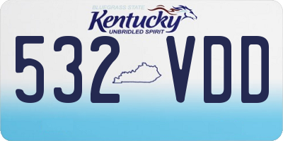 KY license plate 532VDD