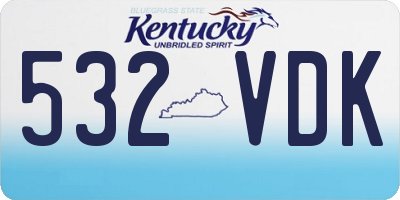 KY license plate 532VDK