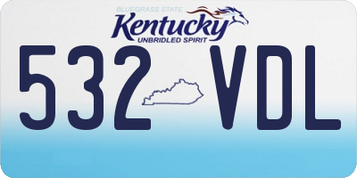 KY license plate 532VDL