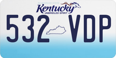 KY license plate 532VDP