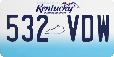 KY license plate 532VDW
