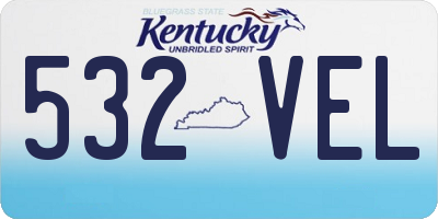KY license plate 532VEL