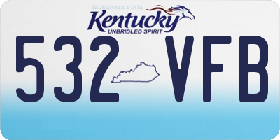 KY license plate 532VFB