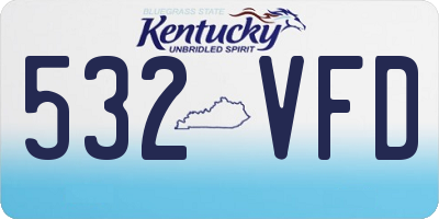 KY license plate 532VFD