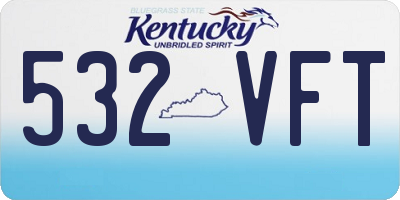 KY license plate 532VFT