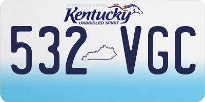 KY license plate 532VGC