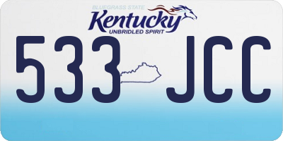 KY license plate 533JCC