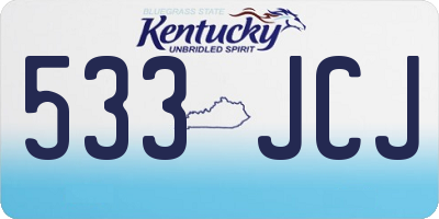 KY license plate 533JCJ