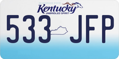 KY license plate 533JFP