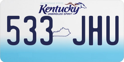 KY license plate 533JHU