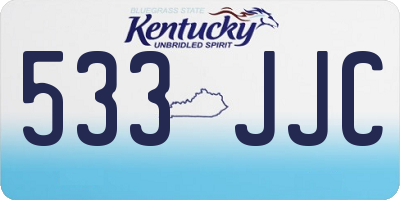 KY license plate 533JJC